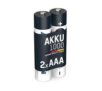 Ansmann - Pilas Recargables NiMH AAA 1000 mAh (Paquete de 2), Color Azul