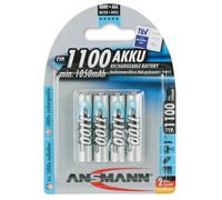 Ansmann Pilas Recargables NiMH AAA, 1100mAh, Paquete de 4