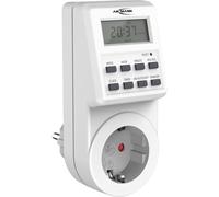 ANSMANN Temporizador semanal AES6 programable individualmente con pantalla LCD, 3680 W, temporizador digital con 18 tiempos de conmutación preprogramados, función aleatoria y temporizador de verano