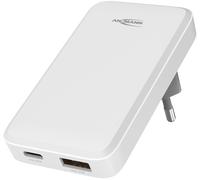 Cargador USB-C 65W Ansmann 1001-0174 2 Puertos Carga Rápida PPS