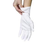 ANSMIO 12 pares de guantes de algodón, guantes blancos para manos secas, guantes de algodón para dormir, guantes de noche hidratantes, guantes blancos 100% algodón, talla S (12 pares)