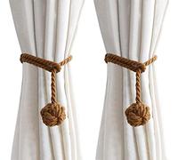 ANSNOW 1 Par de Cuerda de Cortina Tejida a Mano, Cuerda de Algodón Rural, Banda para Atar para Decoración de Hogar, Oficina Y Sala de Estar/Café