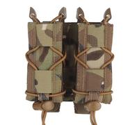 ANSNOW Bolsa para Cargador Doble de 9 Mm, Bolsa para Cargador con la Parte Superior Abierta, Funda para Cargador Táctica Molle Compatible con 9 Mm/Mp5/ Mp7/Cp/Bolsillo Doble