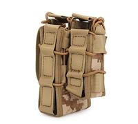 ANSNOW Bolsa para Cargador Táctico Molle de 9 Mm Y 5,56, Bolsas de Almacenamiento Dobles de Nailon 1000 D, Portacargadores Rápidos Paraa Y Cinturón, Fundas para Cargadores/Dd