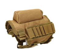 ANSNOW Bolsa para Culata Táctica, Accesorio Multifunción para Culata Táctica para Exteriores, Clip para Cargador, Bolsa para Descanso de Mejillas (Caqui)