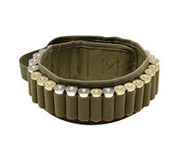 ANSNOW Cinturón Bandolera para Cartuchos de Escopeta, Cinturón Táctico para Cartuchos de 30 Cartuchos de Calibre 12 para Caza Y Tiro/Verde Militar