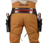 ANSNOW Estuche para Cinturón de Revólver Retro Medieval - Funda Paraa Retro Bolsa de Revólver de Vaquero Occidental para Accesorios de Revólver de Disfraz de Vaquero de Cosplay/Negro/Tamaño Natural