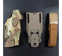 ANSNOW Funda Táctica para Airsoft Airsoft, Funda para Diestros para Glock 17/19, Compatible con Luces X300, Funda Qls, Adaptador de Montaje Rápido, Cubierta para Pierna/Cp