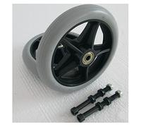 ANSNOW Ruedas de Repuesto para Andador de Silla de Ruedas de 15 Cm, 2 Ruedas Delanteras para Silla de Ruedas, Ruedas Delanteras Grises para Silla de Ruedas con Mde Acero, Ruedas para Carrito de Scoo