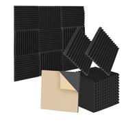 Ansobea 24x Paneles Acústicos Adhesivos, Espuma Acustica con Respaldo Adhesivo, 2,5 X 30 X 30 cm,Acustica Pared Alta Densidad,Insonorizacion Acustica para Estudio, Podcasting