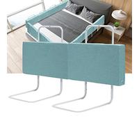 Ansobea Barrera de cama de 50 x 28 cm, protección anticaídas, 5 agujeros, altura regulable, para cunas y camas familiares, color verde