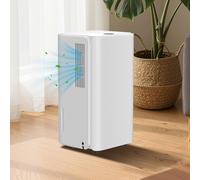 Ansobea Deshumidificador 16 l/día, modo de sueño, deshumidificador eléctrico con temporizador de 24 H, función de descongelación, deshumidificador contra la humedad, deshumidificador para sótanos,