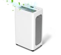 Ansobea Deshumidificador automático de 26 l/día, deshumidificador eléctrico con temporizador de 24 H, modo de sueño, función de descongelación, moho, deshumidificador pequeño, para dormitorio, baño,