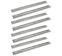 Ansobea Rieles para cajones de 600 mm, guías de bolas con capacidad de carga de 45 kg, guías telescópicas para cajones, tamaño completo de 1200 mm, 4 pares (8 unidades)