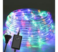 Ansobea Tubo de luces LED para exteriores, 20 m, 480, resistente al agua, multicolor, con temporizador y 8 modos, para exterior, interior, fiesta, boda, Navidad, luz decorativa