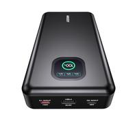ANSODY Batería externa de 140 W, 25.000 mAh, pantalla digital inteligente, batería de carga rápida PD3.1 para MacBook Dell XPS iPad Tablet Steam Deck iPhone 17 - 12 Serie Switch (gris)