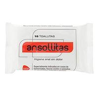 Ansollitas Higiene anal sin dolor, 10 toallitas