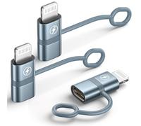 Anssan Adaptador USB C a Lightning 3Pack 36W,Fast Charging y Sincronización de Datos con Lazo Antipérdida de Adaptador USB C to Lightning para iPhone 14 13 12 11 X/iPad/AirPods,No para Audio/OTG