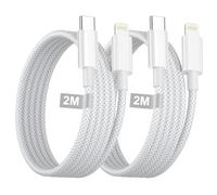 Anssan Cable iPhone Carga Rapida 2M 2Pack, [Apple Certificado MFi] CabLe Lightning Nailon Trenzado cable USB C a Lightning cable Cabo Para Apple iPhone 14 13 12 11 Pro Max X XR 8 7 6S 5 iPad, AirPods