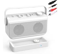ANSTEN Amplificador de voz para televisión, alcance de 30 m, plug and play, altavoz portátil con interruptor SOS, altavoz de TV para personas mayores y con discapacidad auditiva, sin retraso de audio