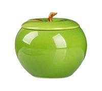 ansu Botes de cerámica con forma de manzana verde Tarro de azucarero Condimento Tarro Macetas Caja de condimentos (1 ud