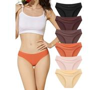 ANSUKOO 6 Slip Bikini Donna senza Cuciture, Intimo Silky Non Visibile, Multipack Invisibile da Ginnastica Modello Hipster per Donna, Mutande Comode per Palestra, Bikini Morbido ed Elastico per Signora