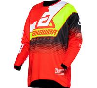 Answer Elite Korza Motocross Jersey, negro-rojo-amarillo, tamaño 2XL para Hombres