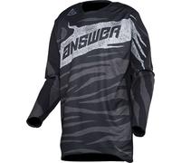 Answer Elite OPS Motocross Jersey, negro-gris-blanco, tamaño M para Hombres