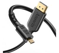 Answin Cable DisplayPort a Micro HDMI, unidireccional, 4K @60Hz, 2K @120Hz 1.5Ft DP a Micro HDMI Cable para Dell, Desktop, AMD, NVIDIA a ASUS XG17AHP, Monitor portátil