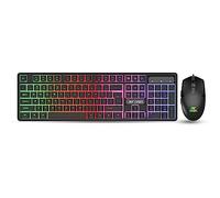 Ant Esports KM1650 Pro Backlit Gaming Combo | Multi-Zone RGB Lighting | Precision Mouse with Six Buttons | Braided Cable & Gold-Plated USB
