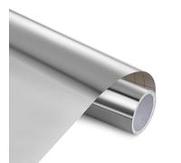 Ant - Rollo de vinilo metálico brillante cromado brillante, fácil de quitar y transferir, rollo de vinilo permanente plateado, ideal para crear proyectos de bricolaje, calcomanías, calcomanías y más,