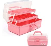 Ant Warrior Caja de medicamentos, Medicine box, Caja Organizadora para Medicina portátil de 2 capas,con asa, para hogar al aire libre,31x21x15 cm (Rose)