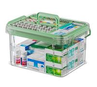 Ant Warrior Caja de medicamentos, Medicine box, Caja Organizadora para Medicina portátil de 2 capas,con asa, para hogar al aire libre,31x21x15 cm
