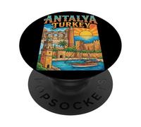 Antalya Turkey Travel Souvenir City Landmark Turista Regalo PopSockets PopGrip Adhesivo