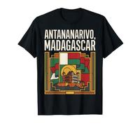 Antananarivo Madagascar Bandera Palacio Real Viajes Camiseta