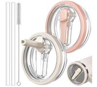 ANTAND Paquete de 2 tapas a prueba de fugas para enfriadores Stanley H2.0 de 30 onzas, tapa abatible sin derrames, repuesto para accesorios de taza Stanley, tapa de repuesto para tapas Stanley (crema,