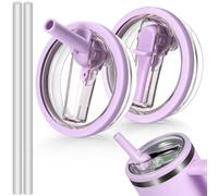 ANTAND Tapa abatible a prueba de fugas de 40 onzas para vaso Stanley H2.0 Quencher Protour, paquete de 2 tapas a prueba de derrames de repuesto para accesorios de taza Stanley de 40 onzas (morado