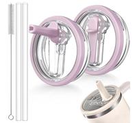 ANTAND Tapa abatible a prueba de fugas de 40 onzas para vaso Stanley H2.0 Quencher Protour, paquete de 2 tapas a prueba de derrames de repuesto para accesorios de taza Stanley de 40 onzas (morado