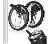 ANTAND Tapa abatible de 40 onzas a prueba de fugas para vaso Stanley H2.0 Quencher Protour, paquete de 2 tapas a prueba de derrames de repuesto para accesorios de taza Stanley de 40 onzas (negro