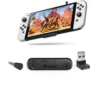 Antank Transmisor de Audio Bluetooth Compatible con aptX-HD aptX Low Latency AAC Compatible con Nintendo Switch/Lite/OLED/ PS4/ PS5/ PC Transmisión Dual con Micrófono para Chat de Voz en el Juego
