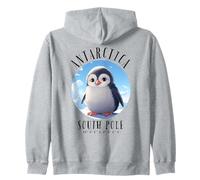 Antártida Lindo Penguin Polo Sur Coordenadas GPS Polar Sudadera con Capucha