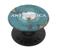 Antártida Mapa Vintage 1912 Continente Polo Sur PopSockets PopGrip Adhesivo