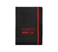 Antartik CUADERNO CON GOMILLA NOTES TAPA BLANDA A5 HOJAS CUADRICULA NEGRO Y ROJO 80 HOJAS 80 GR FSC