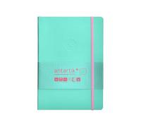 Antartik CUADERNO CON GOMILLA NOTES TAPA BLANDA A5 HOJAS PUNTOS ROSA Y TURQUESA 80 HOJAS 80 GR FSC