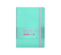 Antartik CUADERNO CON GOMILLA NOTES TAPA BLANDA A5 HOJAS RAYAS ROSA Y TURQUESA 80 HOJAS 80 GR FSC