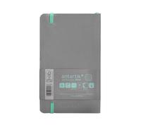 Antartik CUADERNO CON GOMILLA NOTES TAPA BLANDA A6 CUADRICULA GRIS Y TURQUESA 100 HOJAS 80 GR FSC