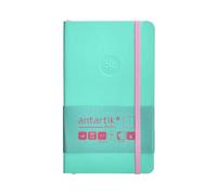 Antartik CUADERNO CON GOMILLA NOTES TAPA BLANDA A6 HOJAS LISAS ROSA Y TURQUESA 100 HOJAS 80 GR FSC