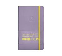 Antartik CUADERNO CON GOMILLA NOTES TAPA BLANDA A6 RAYAS MORADO Y AMARILLO 100 HOJAS 80 GR FSC