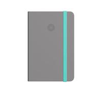 Antartik CUADERNO CON GOMILLA NOTES TAPA DURA A4 HOJAS LISAS GRIS Y TURQUESA 100 HOJAS 80 GR FSC