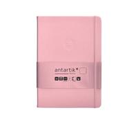Antartik CUADERNO CON GOMILLA NOTES TAPA DURA A5 HOJAS LISAS ROSA PASTEL 100 HOJAS 80 GR FSC